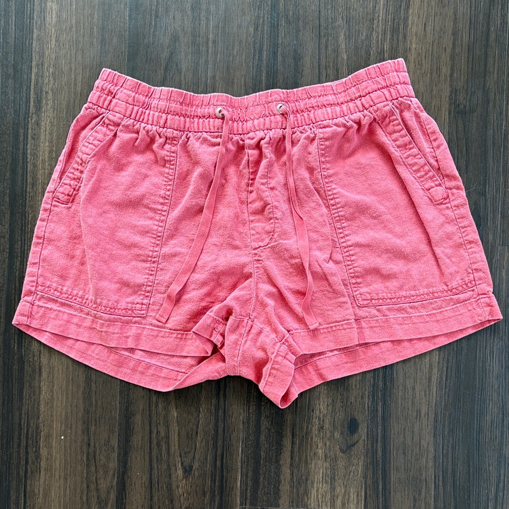 GAP Red Linen Women's Shorts with Pockets